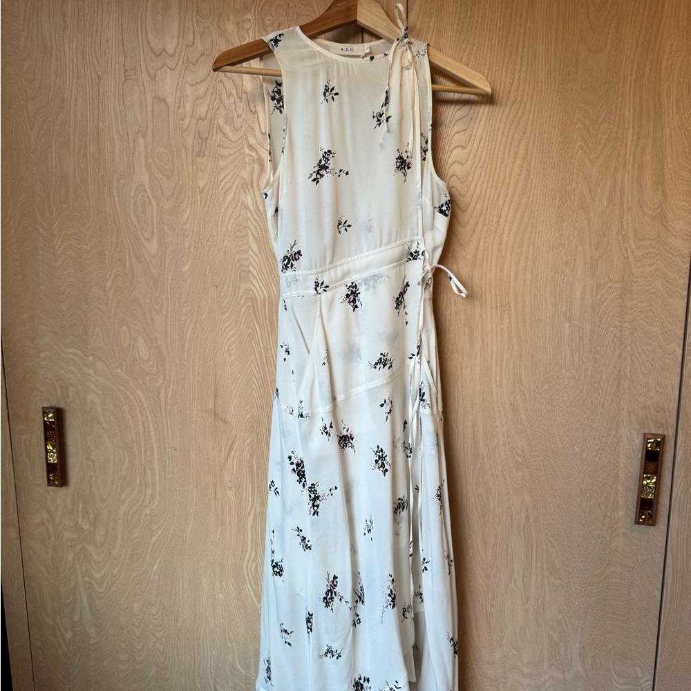 A.L.C. Floral Sleeveless Cream Dress